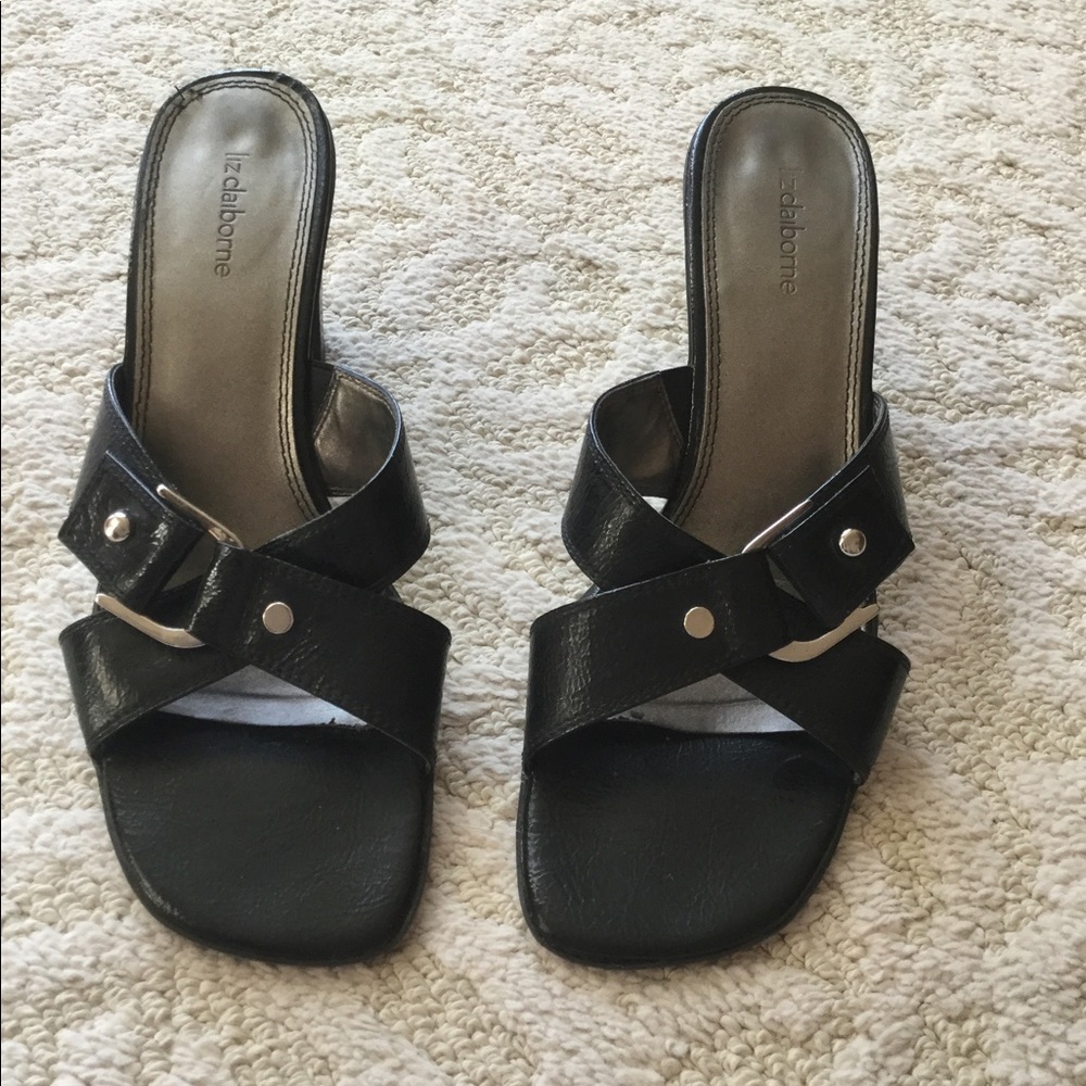 Liz Claiborne, Size 9.5 Black slide